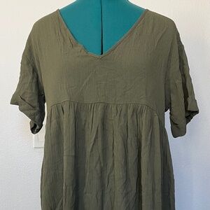Green Linen Dress